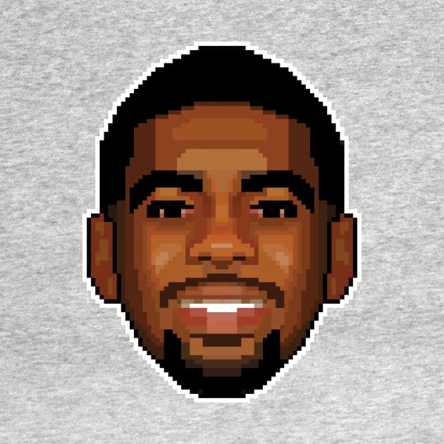 Kyrie Irving Pixel Art Portrait Drawing by Sean Howell Artist